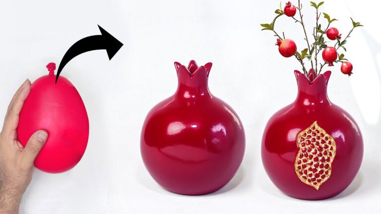 You won’t believe this stunning flower vase… made with just cement!