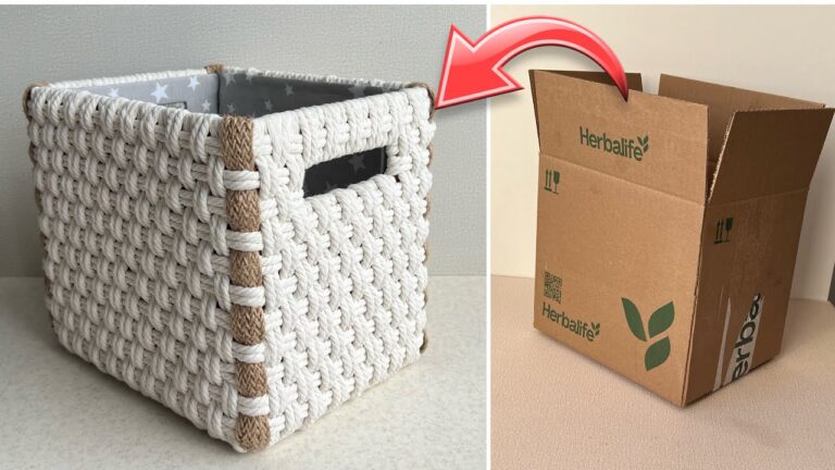You won’t believe… stunning baskets at home with just leftover cardboard!